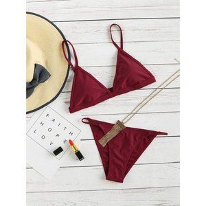 NWOT Signe cranberry bikini, size medium